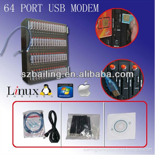 High Quality 64 Port GSM SMS Modem Pool Universal Quadband